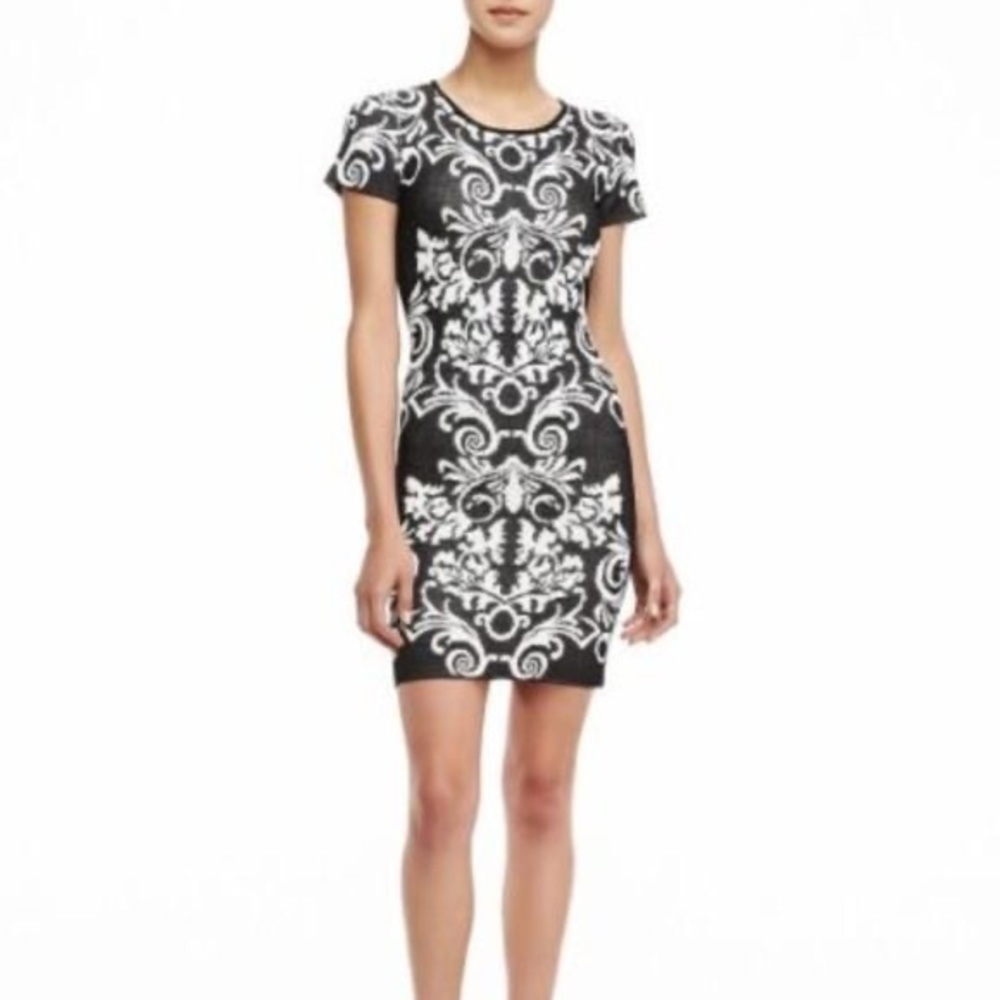Parker NY Black & White  Knit Dress SZ S